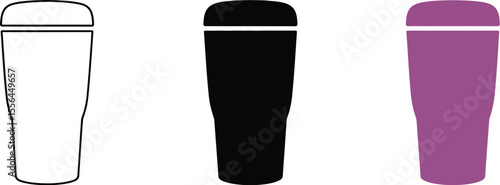 Find popular tumbler designs and styles for custom drinkware and cup vector art templates online now editable stock vector illustration