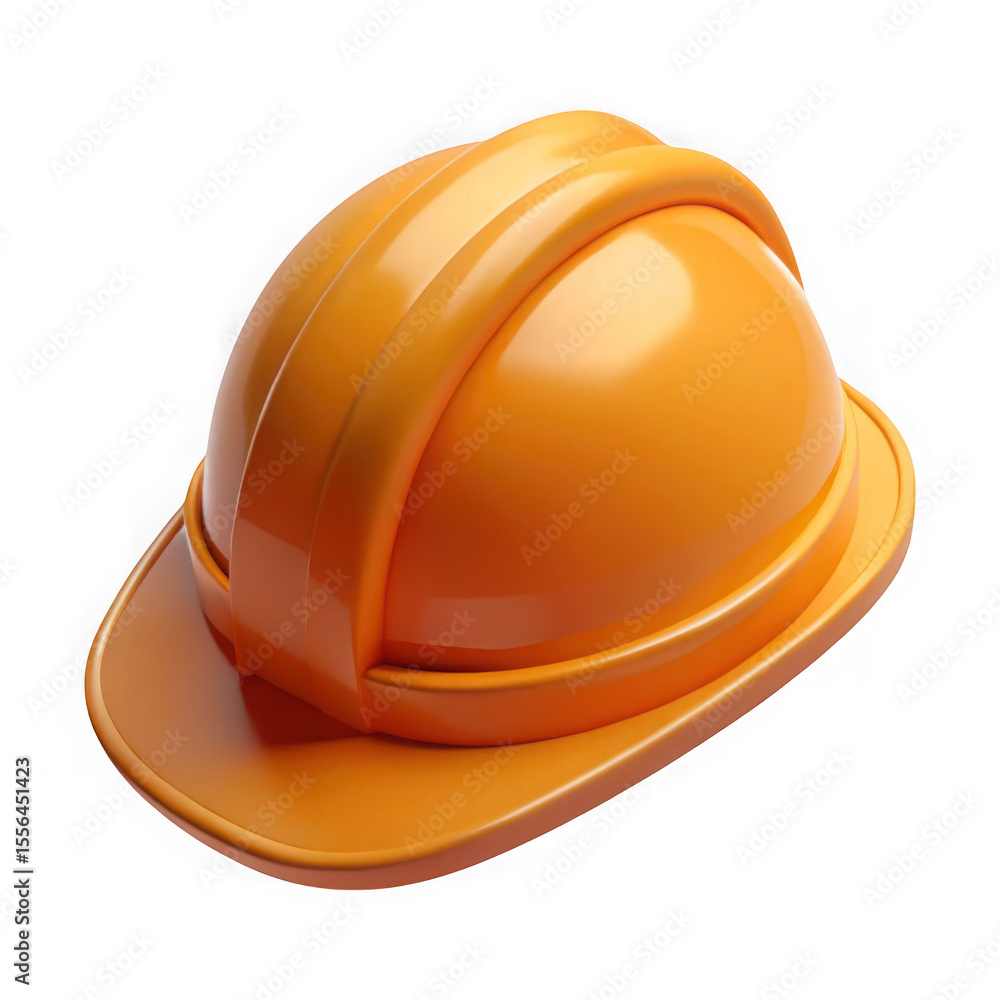 Fototapeta premium 3d realistic yellow hard hat isolated on transparent background