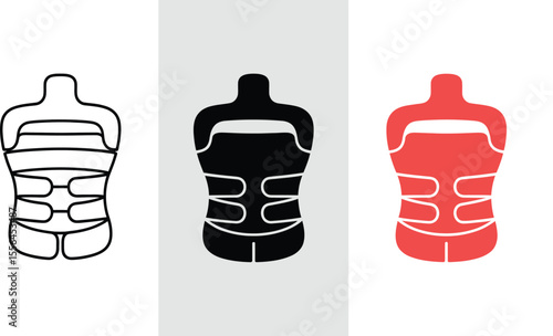 Back brace support medical posture corrector lumbar support belt for pain relief and injury recovery editable stock vector illustration
