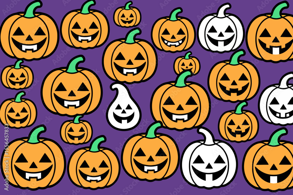 Halloween Pumpkins and Ghosts Pattern- Festive Fall Background- Spooky Season Design- Cute Jack O' Lanterns- Halloween Themed Wallpaper- Orange and White Graphics Halloween Pumpkins and Ghosts Pattern- Festive Fall Background- Spooky Season Design- Cute Jack O' Lanterns- Halloween Themed Wallpaper- Orange and White Graphics