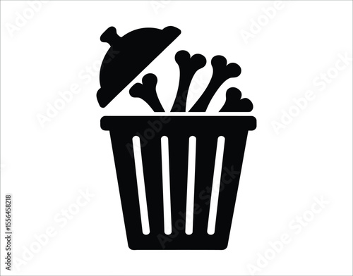 Meat Waste Silhouette Icon
