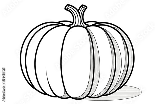 Pumpkin outline for coloring pages-Download free pumpkin vector-Use in Halloween crafts & activities-Perfect for kids & adults-Easy to print & customize