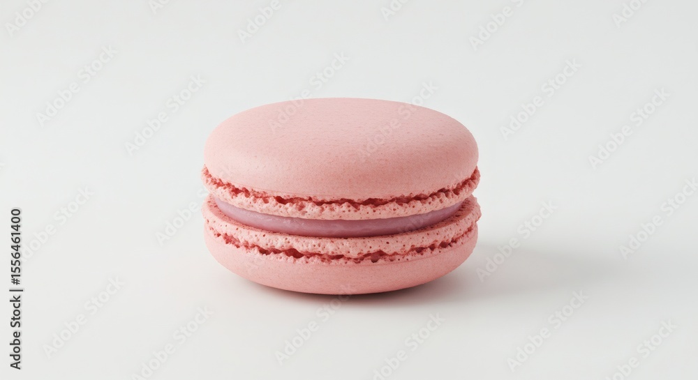 Pink Macaron on White Background Pink Macaron on White Background