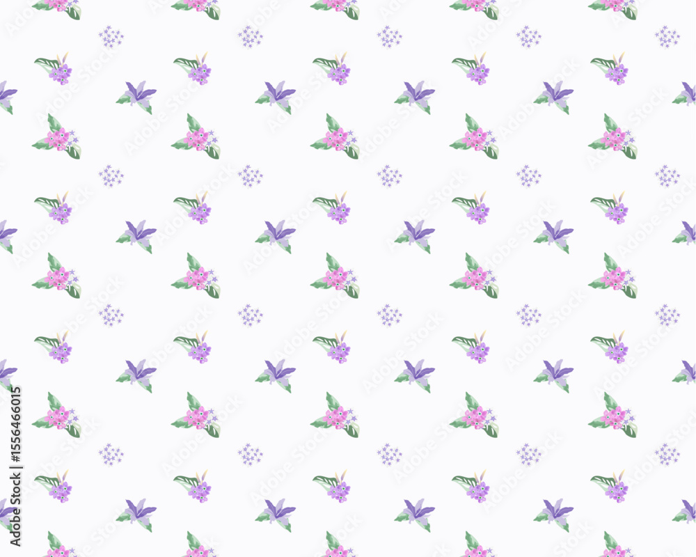 little flower arrange as seamless pattern on white background little flower arrange as seamless pattern on white background