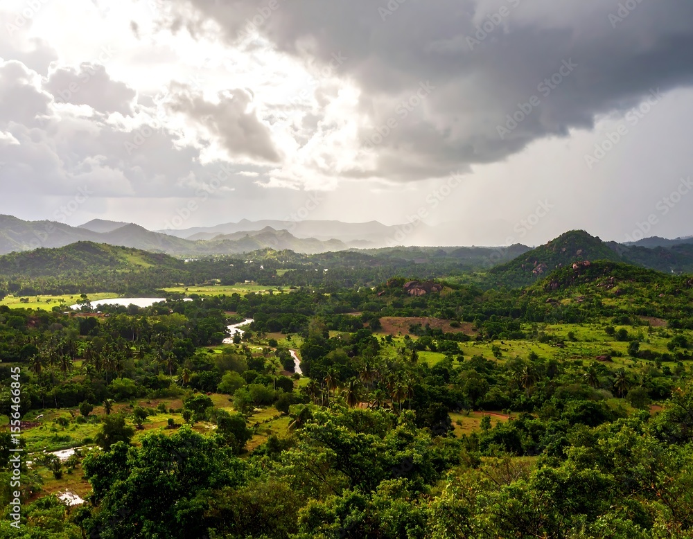 Obraz premium Panoramic view of a valley