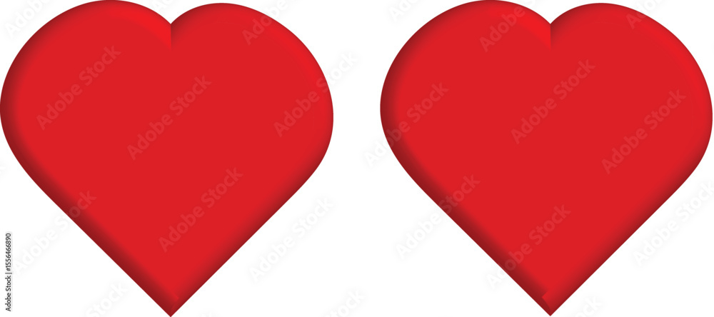 Obraz premium Hearts 3D vector design