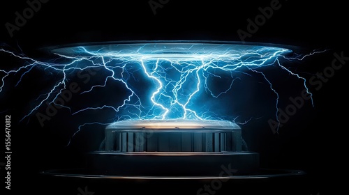 Powerful energy emanating from a futuristic device.