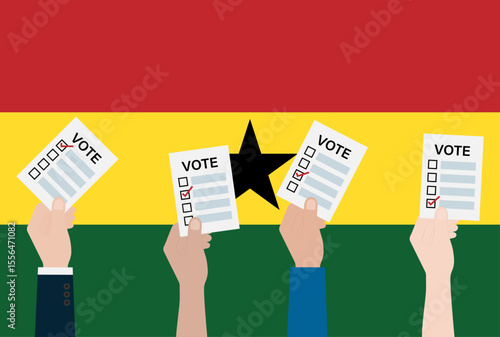 Election in Ghana. Election Concept. Vector Illustration.