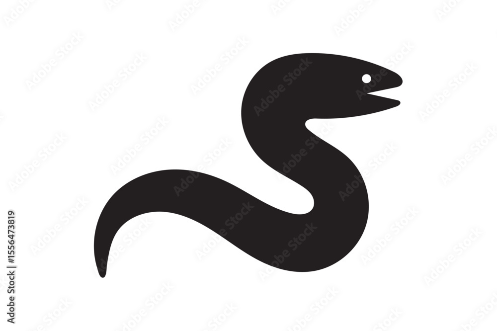 Fototapeta premium Moray Eel fish silhouette