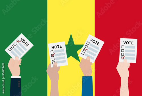 Election in Senegal. Election Concept. Vector Illustration.