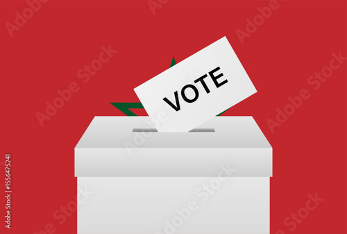 Election in Morocco. Election Concept. Vector Illustration.