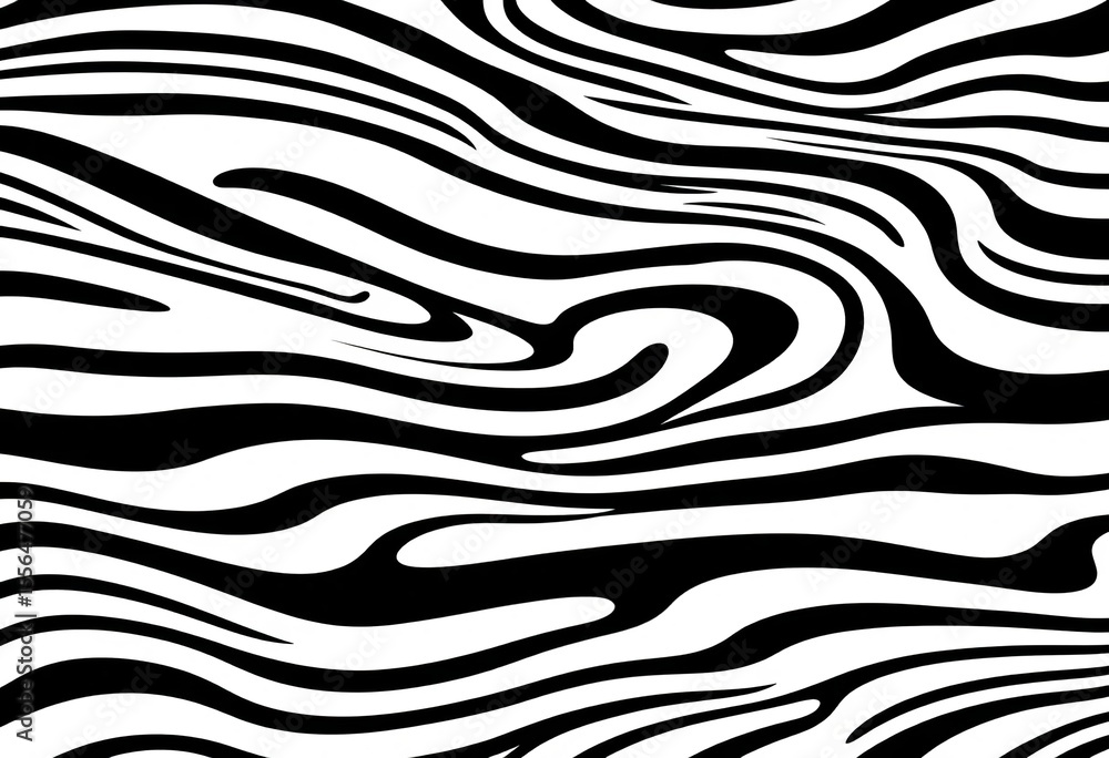 Abstract seamless black and white wavy distorted horizontal lines pattern, vector background, background, art Abstract seamless black and white wavy distorted horizontal lines pattern, vector background, background, art