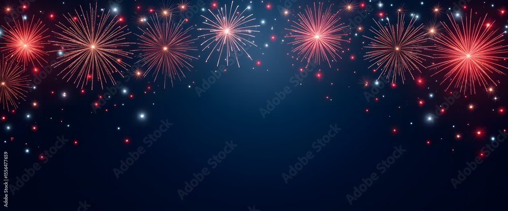 Naklejka premium USA Independence Day Celebration Art