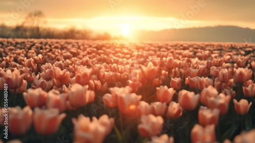 Tulip field sunrise