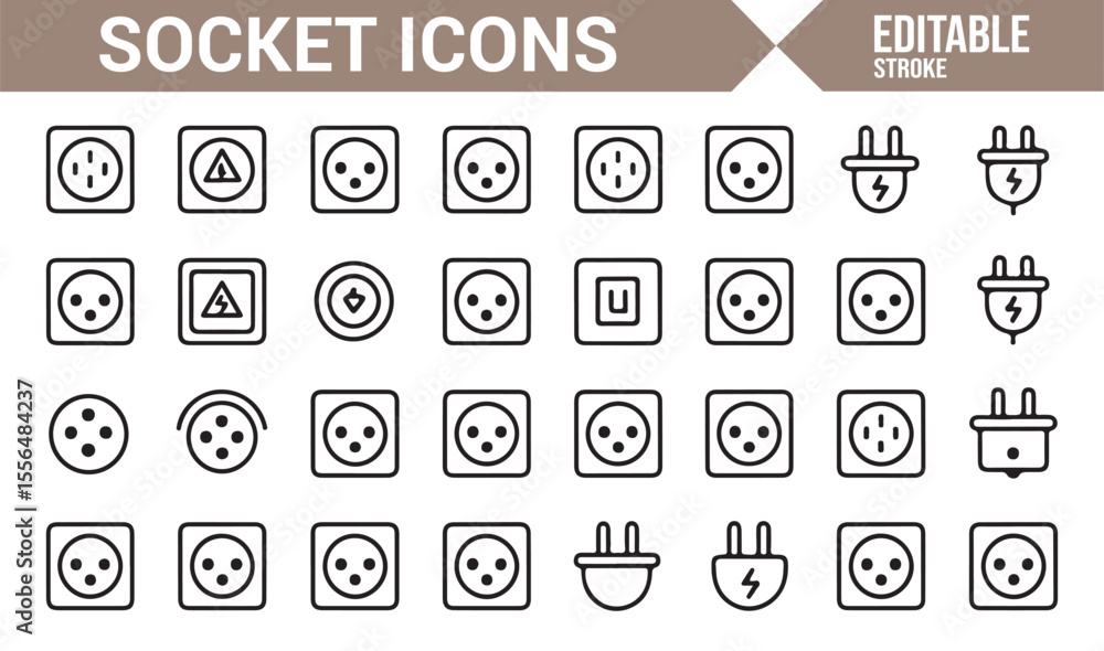 custom made wallpaper toronto digitalMinimal socket icons for digital illustrations in electrical and appliance themes