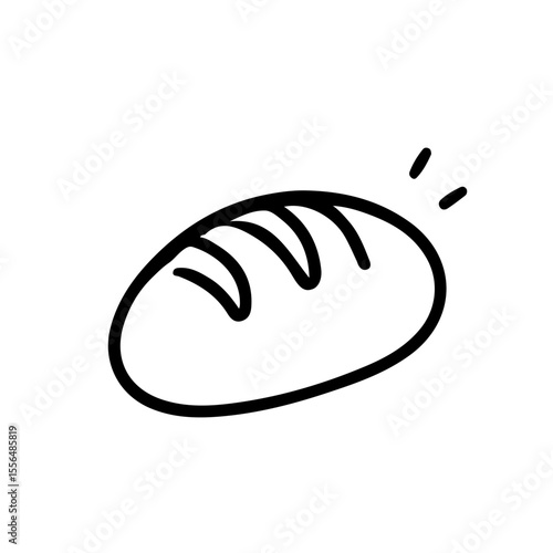 Minimalist vector illustration of a loaf of bread. Perfect for bakery logos, food blogs, and culinary designs. Clean line art for easy customization. Perfect for modern design needs.