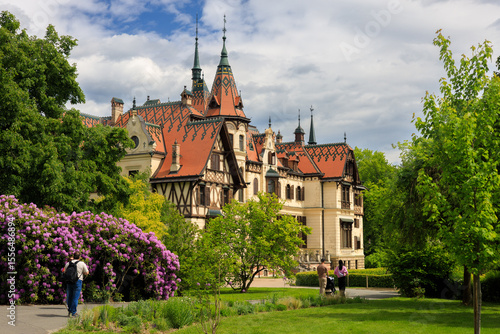 Beautiful historic castle Lešná in the area of ​​the zoo near Zlín Lešná