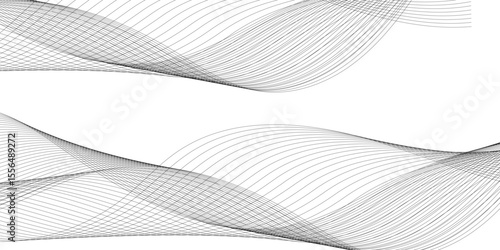 Abstract wavy grey blend liens technology abstract lines on transparent background. Digital frequency track equalizer. Vector illustration, Wavy stylized it make using blend tool.	
