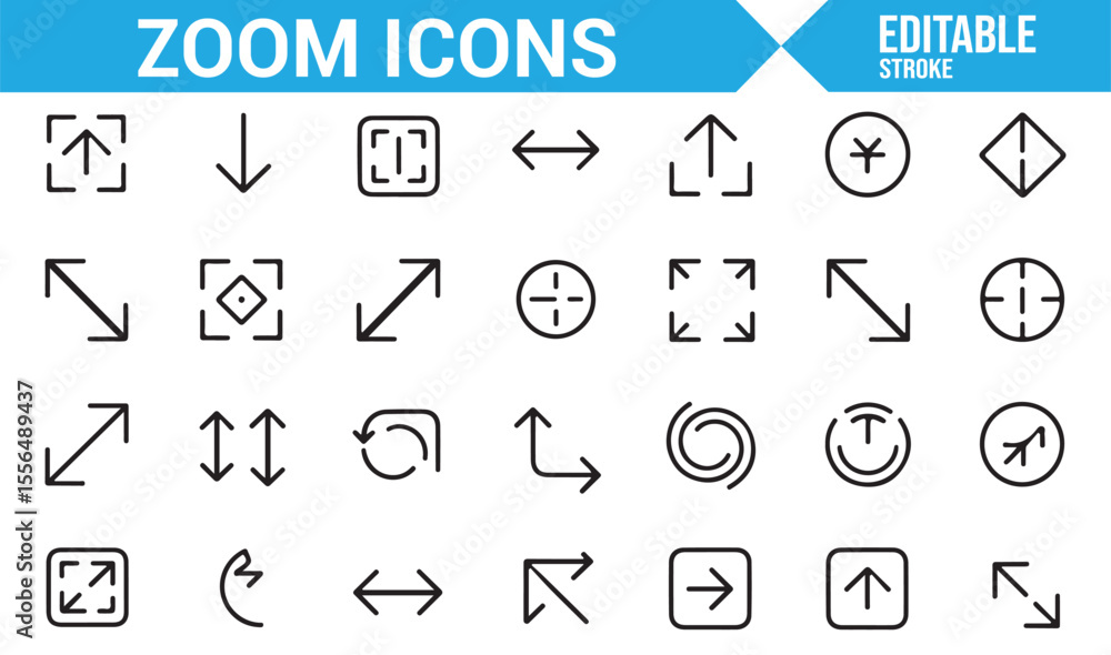 A collection of zoom icons representing zooming, resizing, and navigation actions. Ideal for digital design, UI/UX, and web development projects. A collection of zoom icons representing zooming, resizing, and navigation actions. Ideal for digital design, UI/UX, and web development projects.