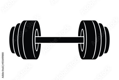 dumbbell isolated on white