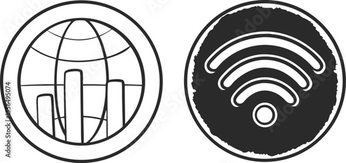 Network and WiFi Signal Icons