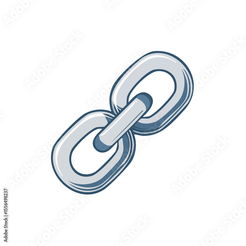 Interlocking Metal Chain Link Illustration on Black Background