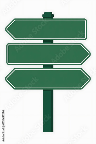 Green directional signs, multiple choices.
