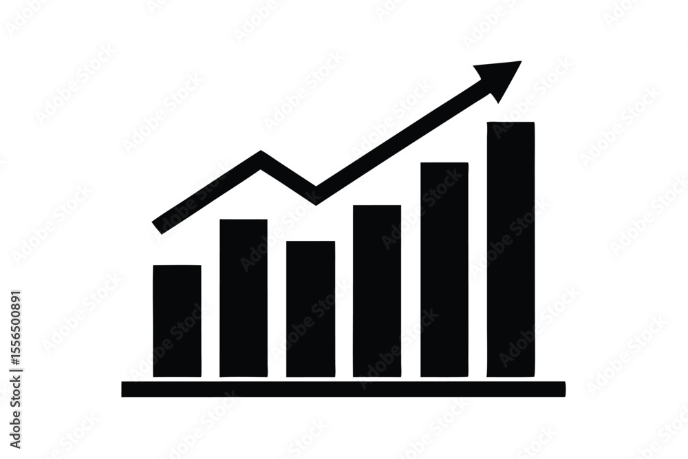 business graph and arrow business graph and arrow