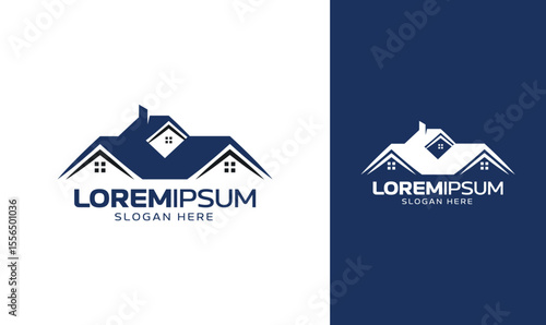Residence real estate logo design template