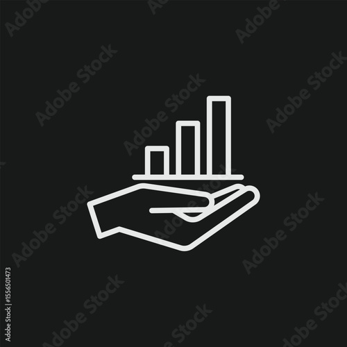 Presenting Business Growth Data and Financial Performance Report with Hand Holding Bar Chart