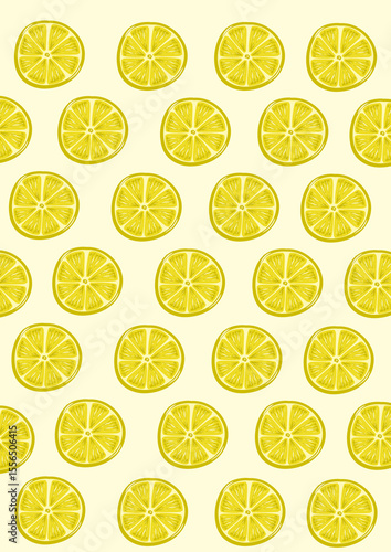 seamless pattern with lemons as background