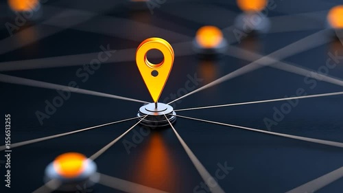Global Network Connection: Centralized Location Pin