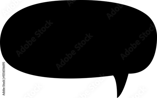 Blank empty speech bubble chat icon. Retro special offer design elements, chat emblem, black callout sign Isolated on transparent background. Vector illustration for web app.