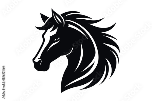 Horse Head Silhouette Vector Illustration