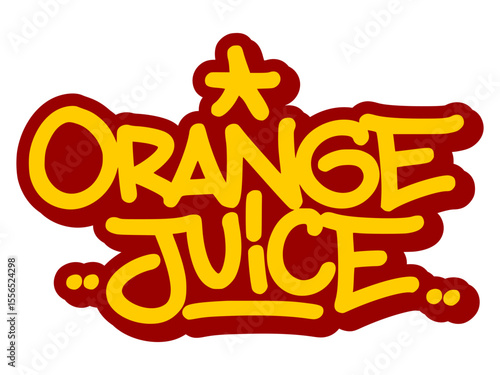 Graffiti tag of “Orange Juice” with vibrant citrus tones and bold spray lines. Great for juice branding, posters, and refreshing summer visuals.