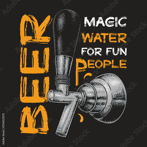 Creative beer tap design celebrating good times