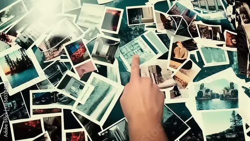 Photo Pile Investigation: Unraveling Memories with Detective-Like Focus Footage
