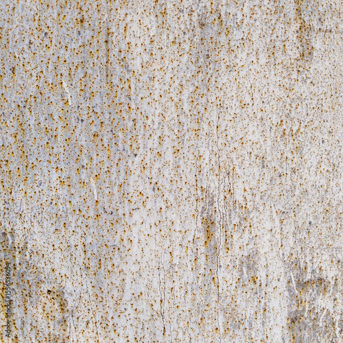 Gray metal surface eaten away by rust. Empty background for text. Banner mockup.