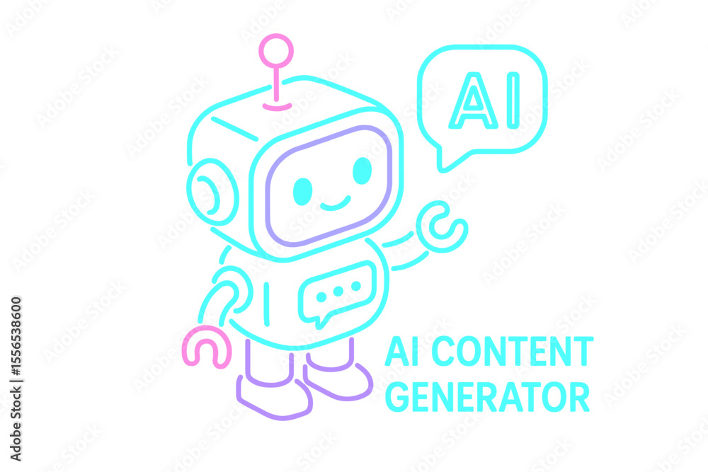 A charming isometric cartoon robot representing AI content generation and chatbot technology, rooted in technology and engineering, with a foundation in and neural networks, as showcased in an A charming isometric cartoon robot representing AI content generation and chatbot technology, rooted in technology and engineering, with a foundation in and neural networks, as showcased in an