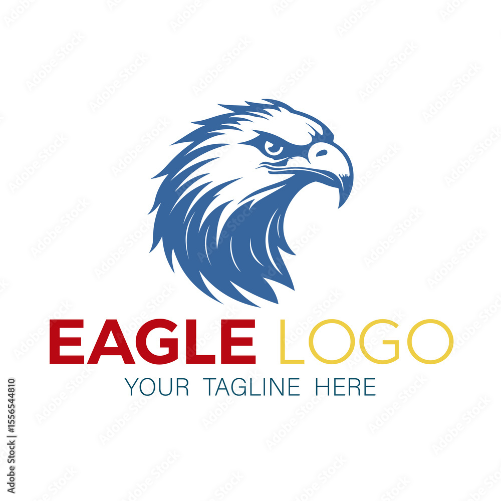 Obraz premium Majestic Eagle Head Logo Design: Powerful, Fierce, and Bold bird icon beak wild wings talon