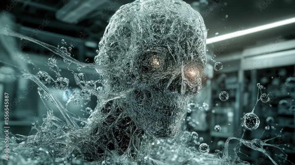 Fototapeta premium Water creature horror design illustration