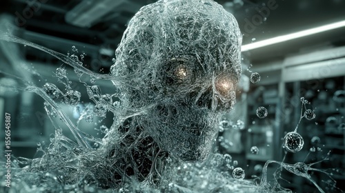 Water creature horror design illustration