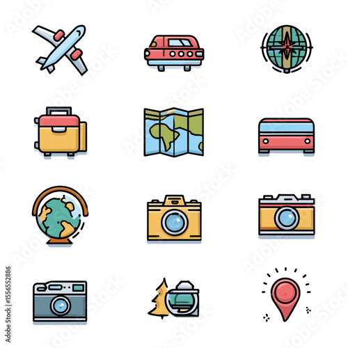 Travel-themed visuals for websites and flyers.