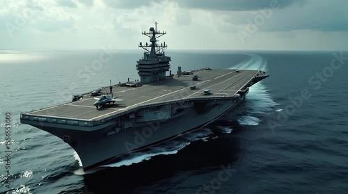 military ship in the sea