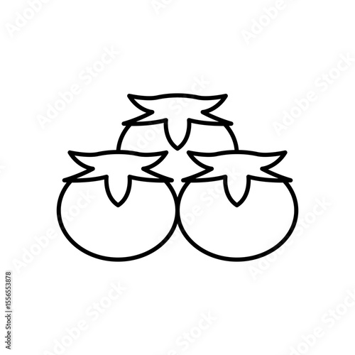 Fresh Tomatoes Harvest Line Icon