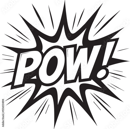 Dynamic Pow Comic Book Explosion Graphic Illustration