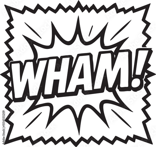 Dynamic Comic Book WHAM! Sound Effect  A Powerful Vector Illustration
