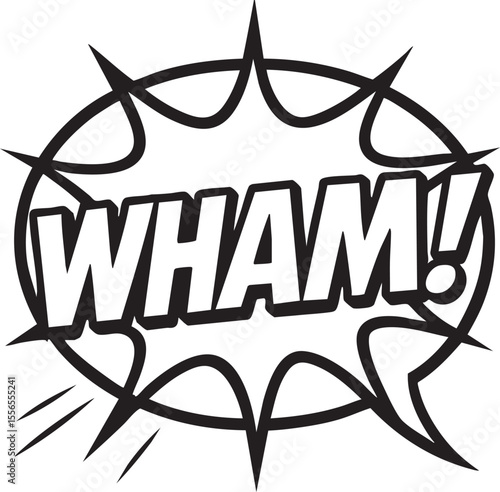 Dynamic Comic Book WHAM! Speech Bubble A Powerful Graphic Design Element