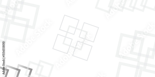 Abstract architectural design featuring a square pattern with a blueprint-like concept for modern building technology illustration
