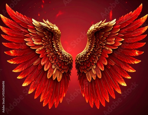 Red and gold angel wings (1)